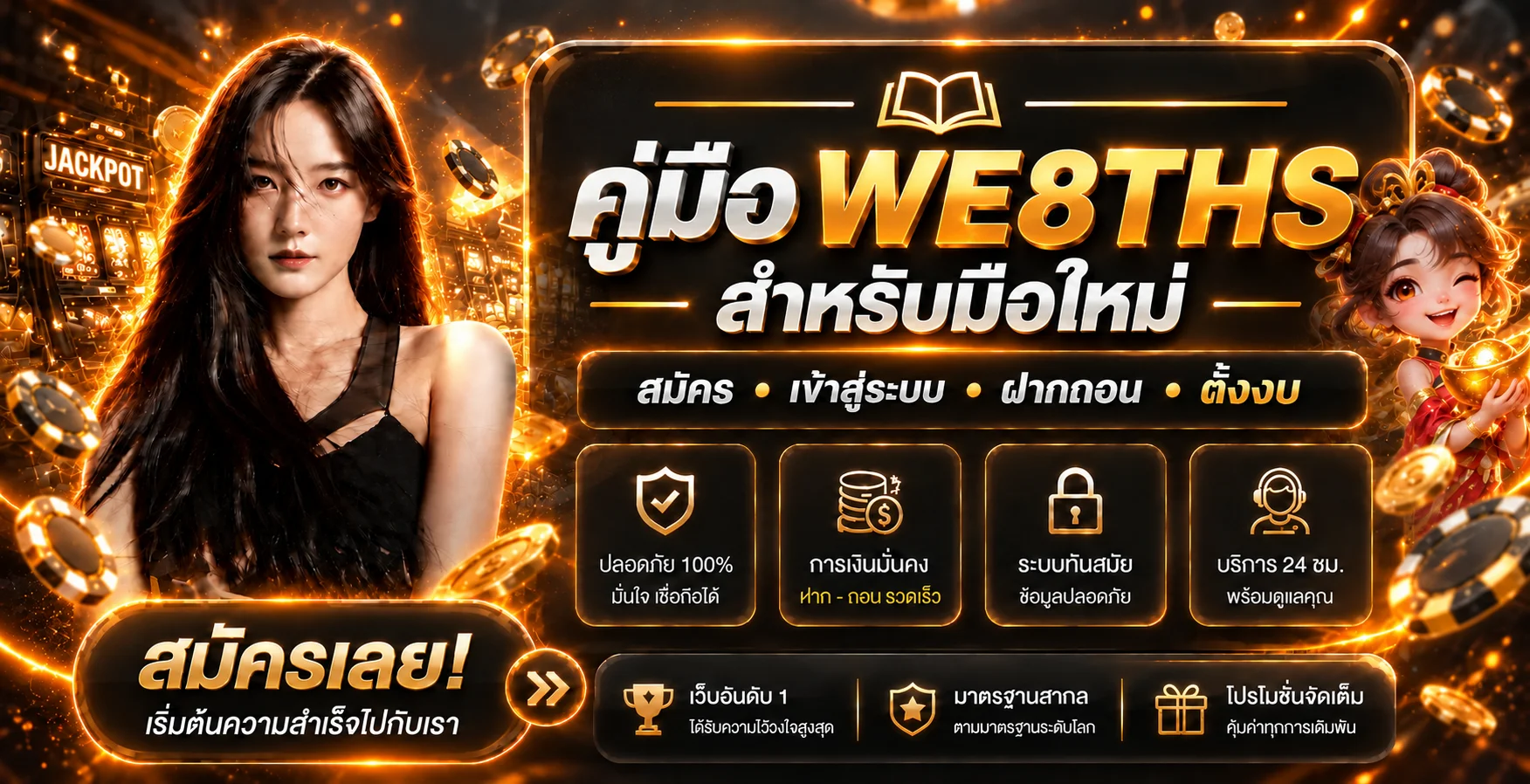 WE8THS คู่มือมือใหม่ สมัคร เข้าระบบ ฝากถอน