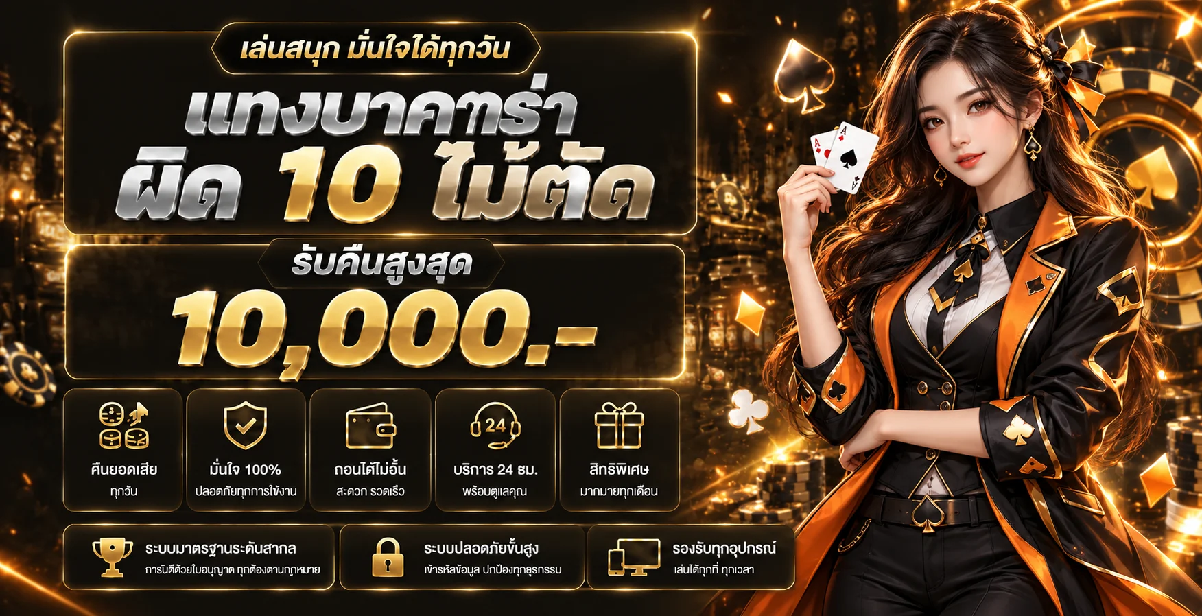 แบนเนอร์เกมบาคาร่าและโปรโมชั่น WE8THS
